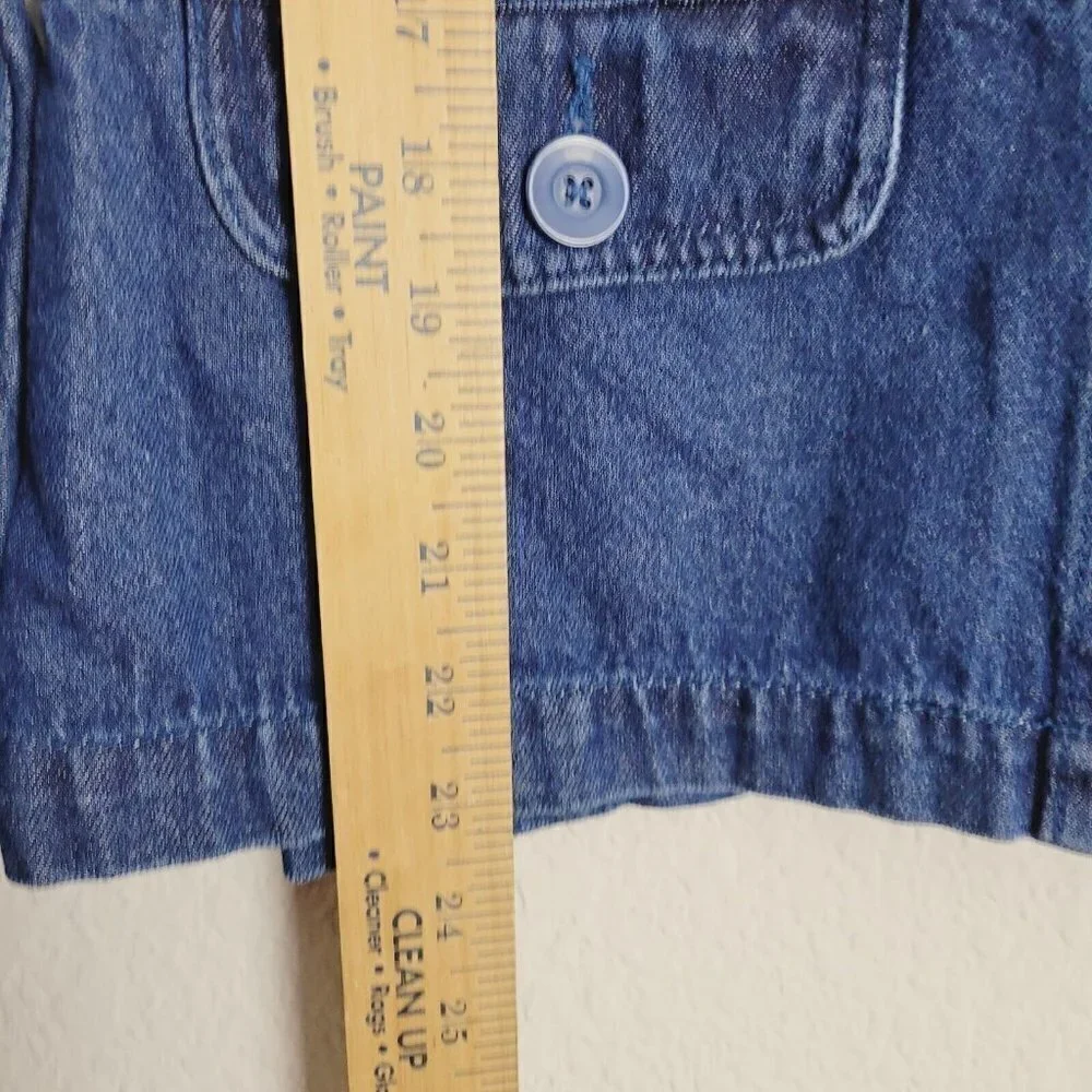 ALC Sz Large Denim Jean Jacket Blue Medium Wash Women's Casual Wear Fall Winter